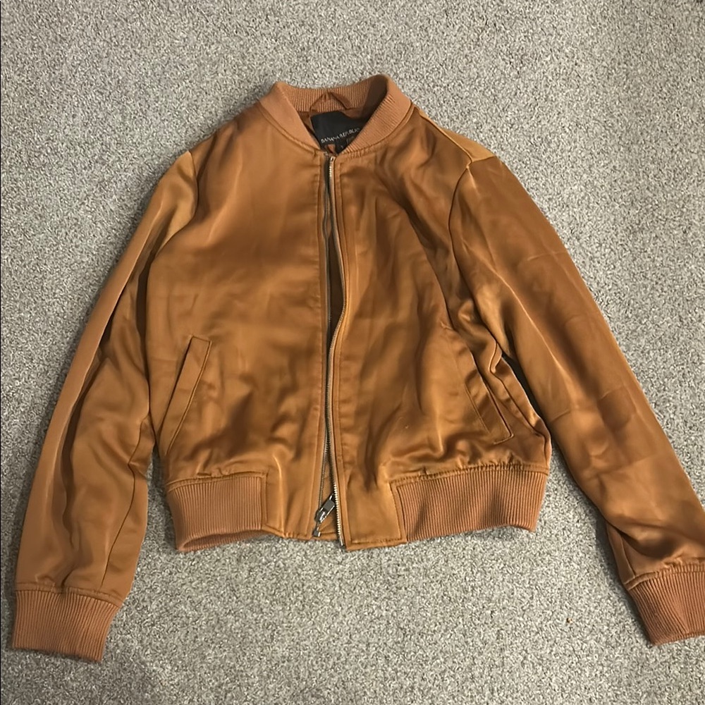 Women’s Burnt Orange Bomber Jacket